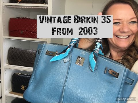 Review Birkin 35 in Blu Jean  | What's in My Bag | R E B E C C A B A R T  ON