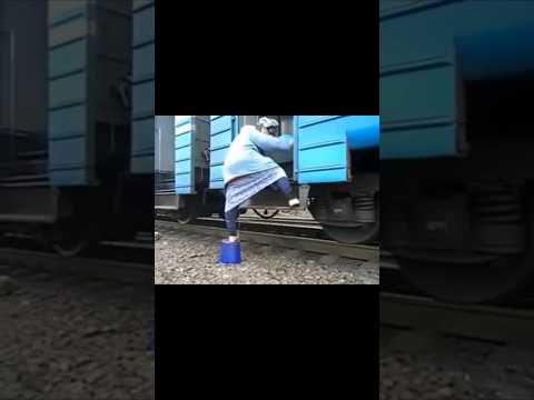 How seniors boarding train in zaporizhzhia city in ukraine