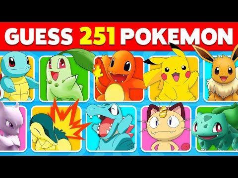 WHO'S THAT POKÉMON? ⚡🔥💧 Guess 251 Pokemon (Gen1 + Gen2) | Pokémon Quiz