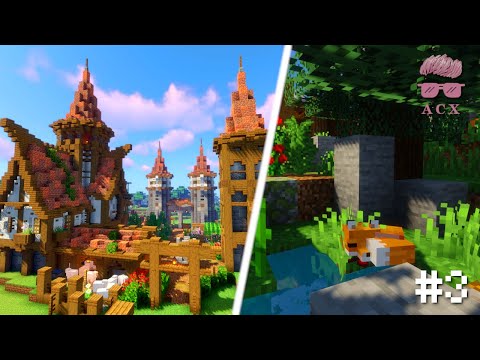 Building A Medieval Village + Fox Enclosure! - Minecraft Zoo Survival - #3