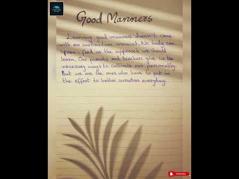 Good Manners Paragraph Writing in English #englishgrammar #paragraph #goodmanners #shorts #essay