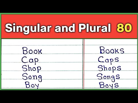 80 Singular and Plural words in English || Singular and Plural nouns || Vocabulary