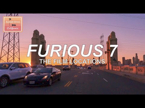 Driving Through Fast and Furious 7 Filming Locations in Downtown Los Angeles at Sunset