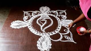 purattasi month sangu kolam | purattasi saturday kolam | purattasi special rangoli | vasugi kolam