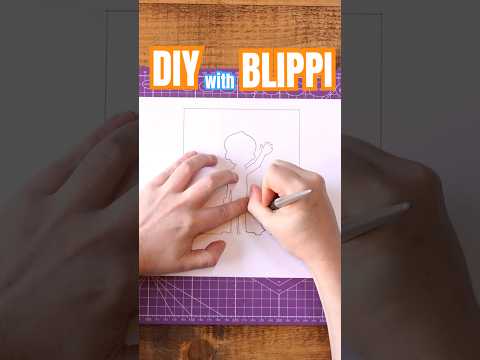 DIY Light up Paper Craft! Learn to Make with Blippi! #blippi #christmas #shorts