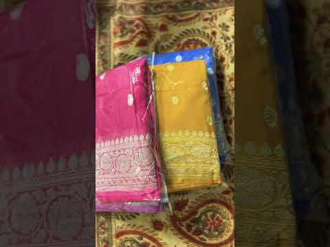 A gorgeous colour palette of pure munga silk and khaddi chiffon banarasi sarees… contact 9748655811