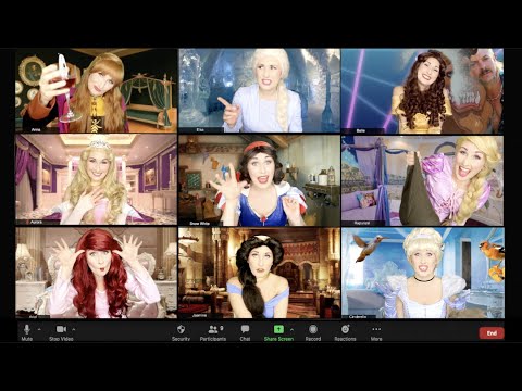 DISNEY PRINCESS ZOOM CALL - A Disney Princess Lockdown Zoom Parody!