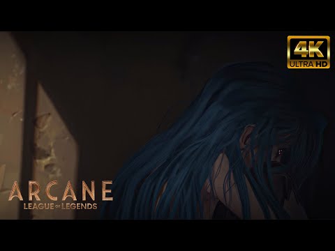 [4K AI] | Arcane Season 2 | Jinx in Jail Scene | UPSCALED