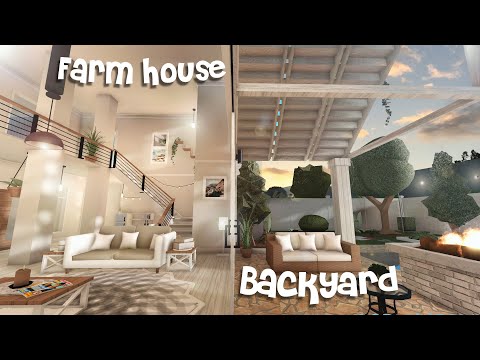 Cozy farm house with cool backyard | Bloxburg build