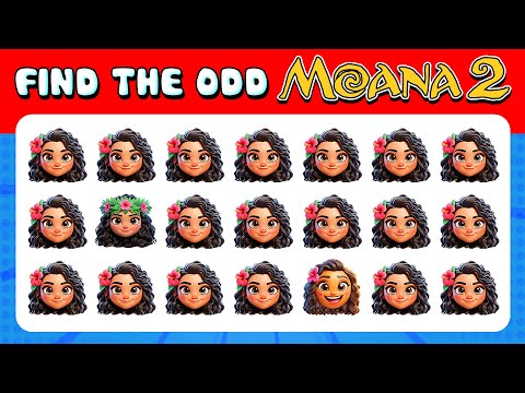 Find the Odd One Out - Moana 2 Edition 2025 🌊🌺 Easy, Medium, Hard Levels - Emoji Quiz Lion