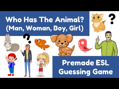 Guess Who Has The Animal | People Vocabulary | Person | ESL English Game