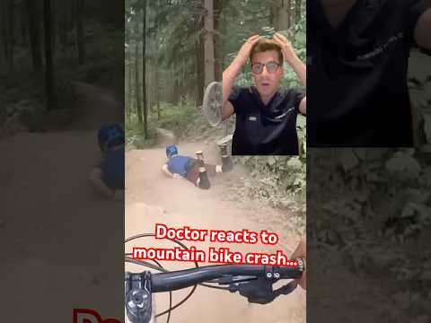 Doctor reacts to HUGE mountain bike crash … #shorts