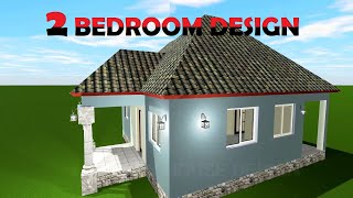 Small house design idea with 2 bedrooms. | House design | 2 Bedroom design. @HouseDesignIdeasHDI