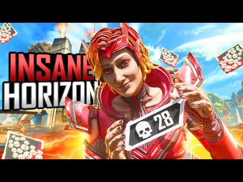 INSANE Horizon 28 KILLS and 8,100 Damage Apex Legends Gameplay