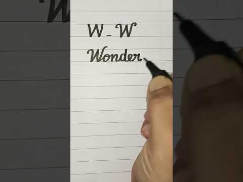 How to Write Capital "W" in Cursive Writing | Capital Letter W Words in Cursive Writing | 'W' Words✨