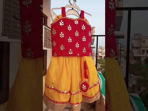 # tauba tauba #babygirldress #diydress #fashion lehnga choli dress #janmashtamispecial #radhakrishna