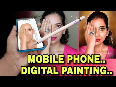 Mobile phone Digital painting..| #blushwithash #autodesksketchbook #digitalpaintig