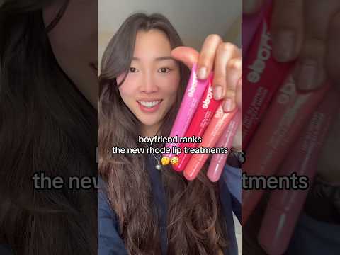 BOYFRIEND RANKS THE NEW RHODE LIP PEPTIDE TREATMENTS !! 🫣🤔🤫 #lipmakeup #makeupreview