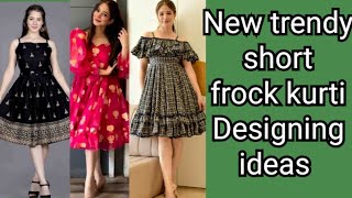 New trendy short frock kurti Designing ideas #2023 ||Latest short frock dress design ideas| #frock