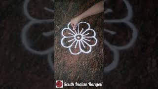 #Small#Simple#Rangoli# Free Hand Rangoli Design. Simple kolam. One minute rangoli!!  No. 7