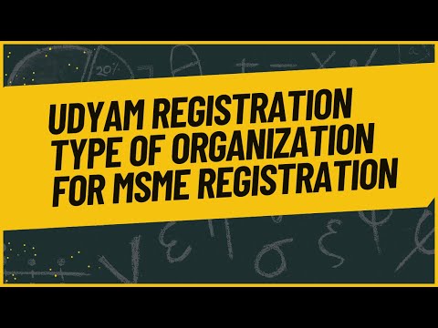 Types of organization in udyam |  Msme registration type of organization Udyam. #msme #organization