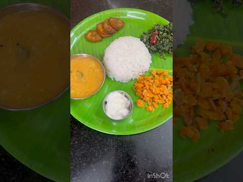 #shorts Today’s Simple lunch 😊 Keerai & Carrot Poriyal / Banana Fry #lunch #foodie #viral