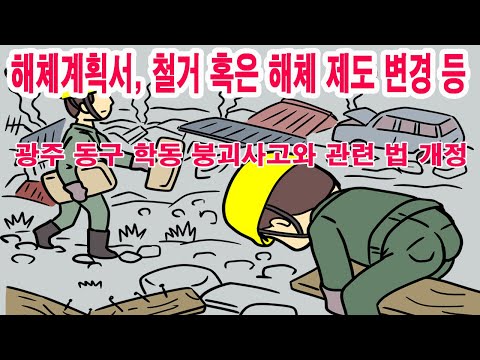 해체계획서, 철거 혹은 해체 제도 변경 등 광주 동구 학동 붕괴사고와 관련 법 개정