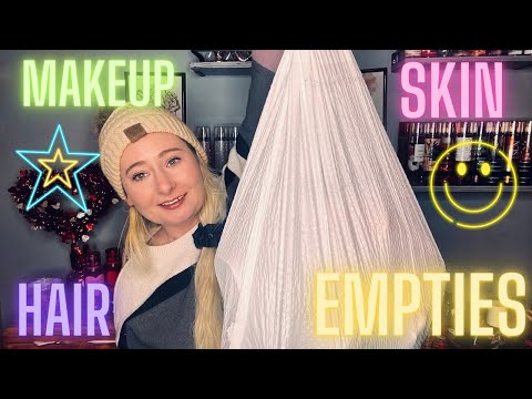 2024 EMPTIES! MAKEUP, SKINCARE, & HAIR CARE! 6 MONTHS WORTH OF EMPTIES! MY GOAL OF 5k EMPTIES!!