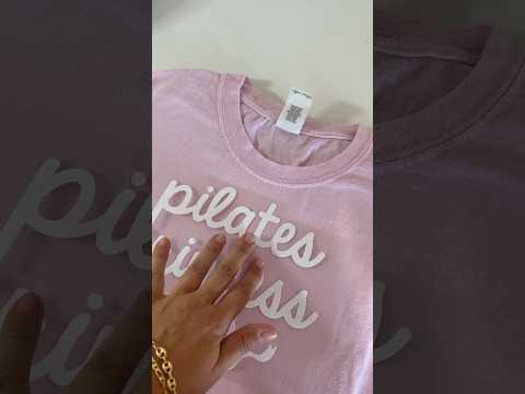 Making a pilates princess tee🎀✨ #shorts #diy #craft #cricut #asmr