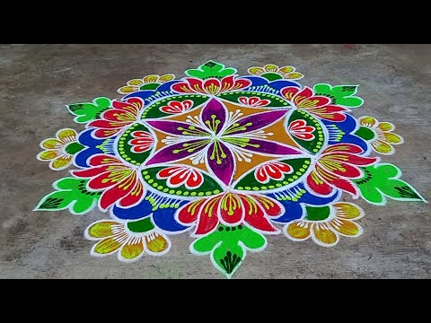 Margazhi Kolam🍀New Year Special Rangoli Design 2025🍀Pongal Kolam🍀Sankranthi Muggulu🍀Easy🍀Rangoli