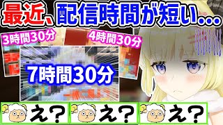 最近の配信時間の短さを嘆いていたら、リスナーから総ツッコミを受けたわためぇ【角巻わため/ホロライブ切り抜き】