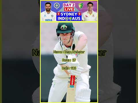 Beau Webster | 1st inning vs India #trendingshorts #cricketmatch #viralvideo