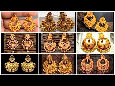 Latest Gold Chandbali Earrings Designs Collection || bridal gold jewellery 2024 || #gold#viral#2024