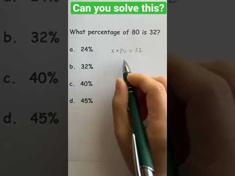 How To Solve Math Percentage Word Problem?