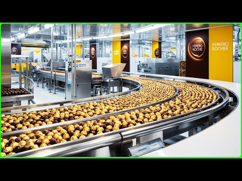 FERRERO ROCHER MEGA FACTORY : Making of Ferrero Rocher with Food Processing Technology