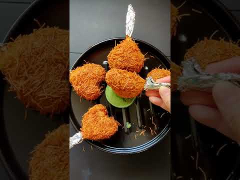 potato snacks|heart shaped cutlet|potato lollipop #shorts #short