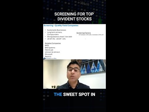 Screening For Top Divident Stocks #shorts