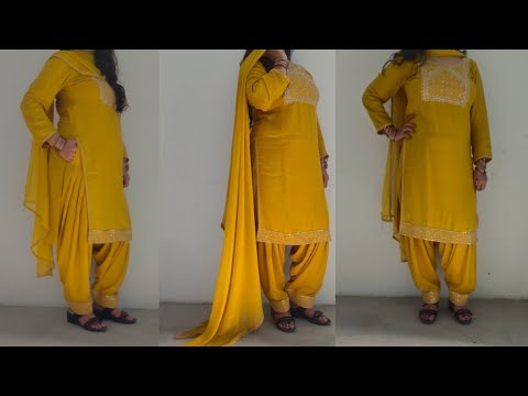 plane fabric पर ये lace लगा कर बनाएं बेहद खूबसूरत kurti design//patiyala salwar suit#suit#viral