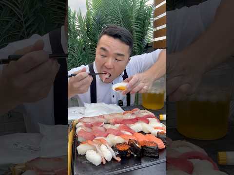 角上のお寿司🍣 #mukbang #モッパン