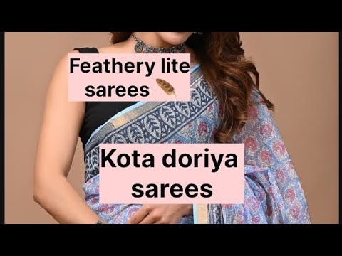 Soft and lite weight kota doriya sarees!! #saree #kotadoriyasaree