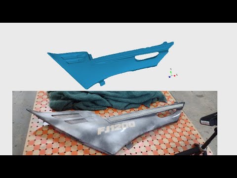 3D Scanning Motorcycle Side cover with Revopoint Pop 2