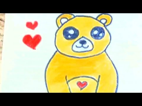 Easy Drawing For Kids||Bear Drawing 🐻🐻🐻||#drawingforbeginners #drawingforkids #drawing