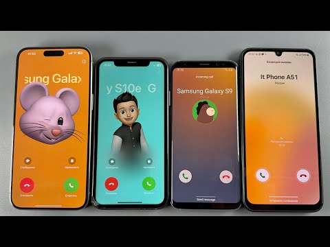 Incoming Call IPhone 15 PRO MAX + Samsung Galaxy A24 + IPhone XR + Samsung Galaxy S9