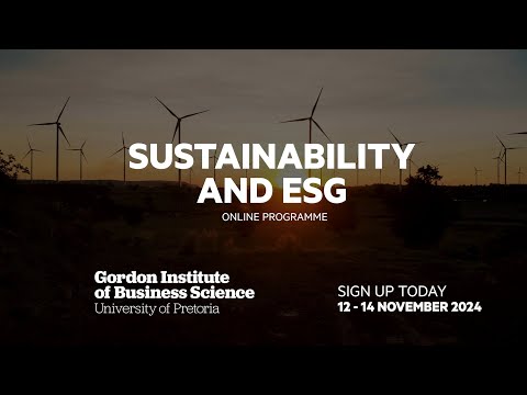 Sustainability and ESG Online Programme