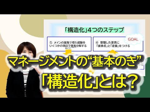 ビジネススキル講座「マネージメントの“基本のき”構造化とは？」