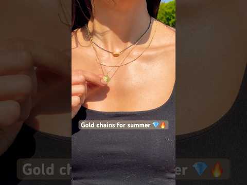 Summer jewelry ideas: Gold Necklaces for women. #goldjewelry #goldjewellery #goldnecklace