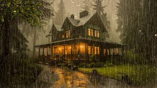 HEAVY RAIN on Roof for Deep Sleep & Insomnia Relief | Rain Sounds for Sleeping - for Relax, Study