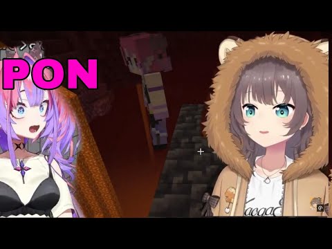 Natsuiro Matsuri Can't Stop Laughing At New Pon Queen | Minecraft [Hololive/Sub]