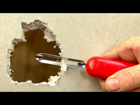 Method Surprised 50-year-old Mason! Repair Drywall Hole in 5 minutes