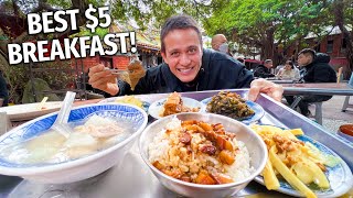 8 AM Taiwanese Street Food Tour!! 🇹🇼  BREAKFAST BUFFET + Danzai Noodles in Taiwan!!